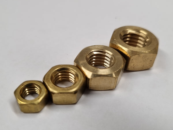 Brass Nut Metric thread 4 sizes