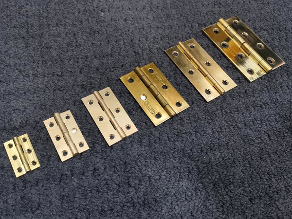 Brass Butt Hinge 5 sizes