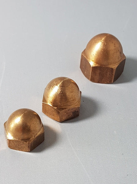 Dome Acorn Nuts - Bronze UNC (imperial) thread